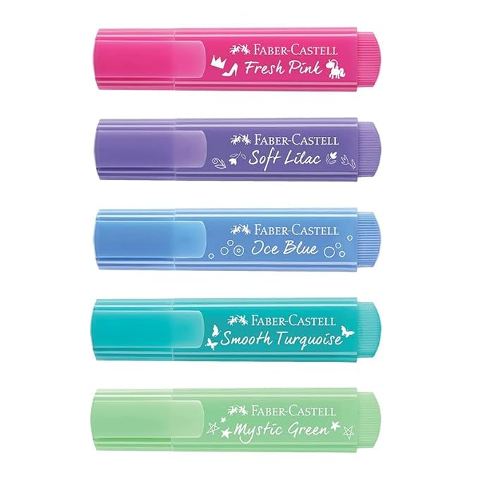 Faber-Castell ASSORTED PASTEL Textliners (Set of 5)