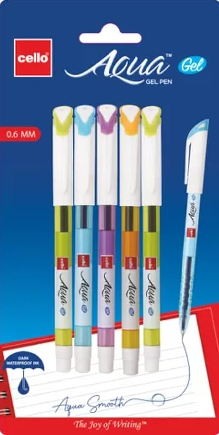 Cello AQUA Gel Pen (Pack of 10)
