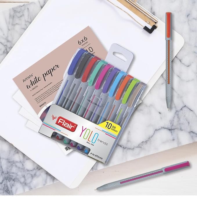 Flair YOLO TRENDZ Ball Pen (Set of 10)