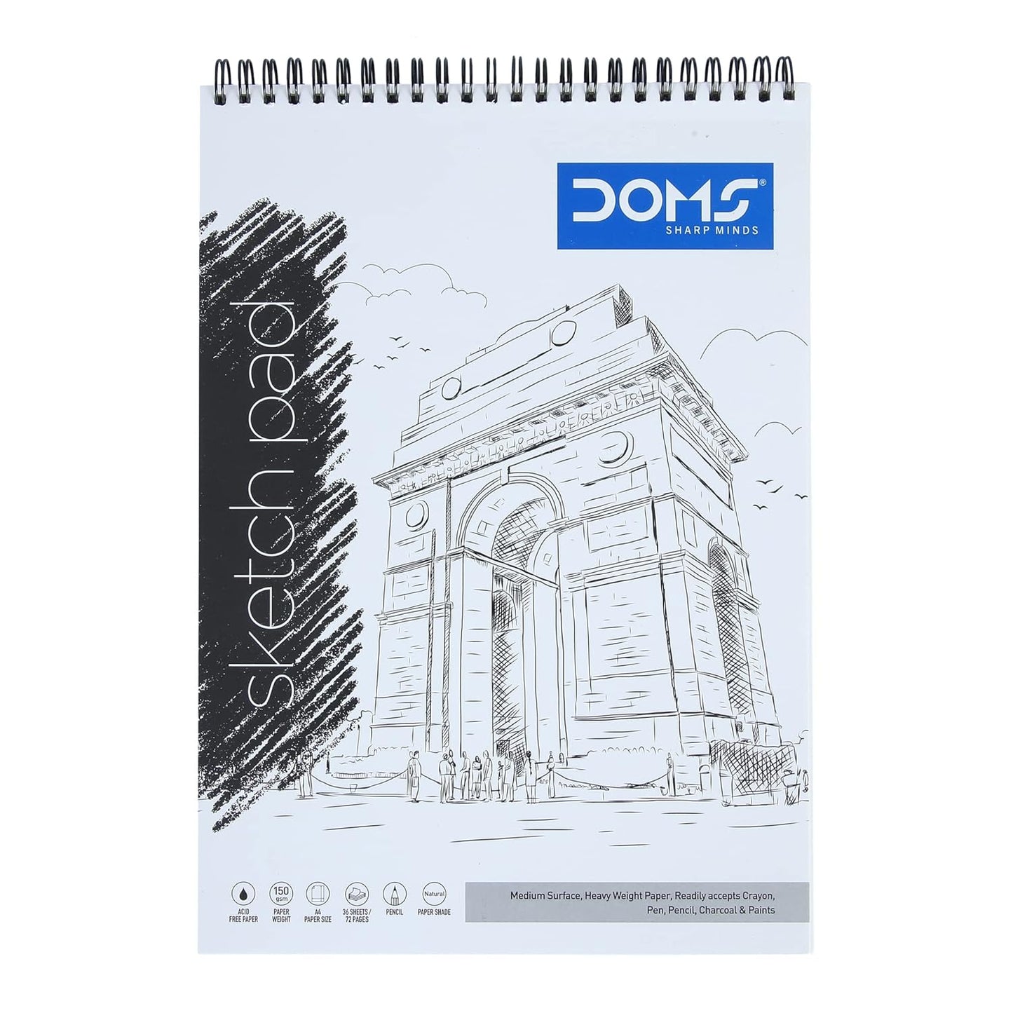 Doms A4 SPIRAL Sketch Book