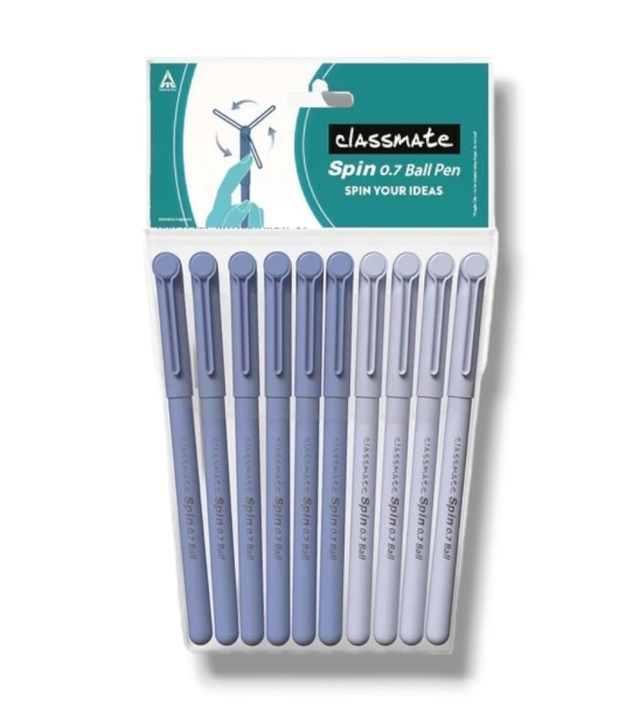 Classmate SPIN Ball Pen (Pack of 10)