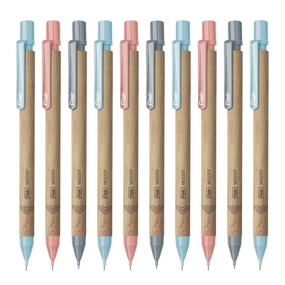 Flair WOODY 0.7MM Mechanical Pencil (Pack of 10)