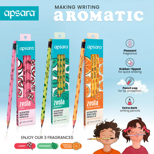 Apsara Zesta Scented Writing Pencils (Pack of 6)