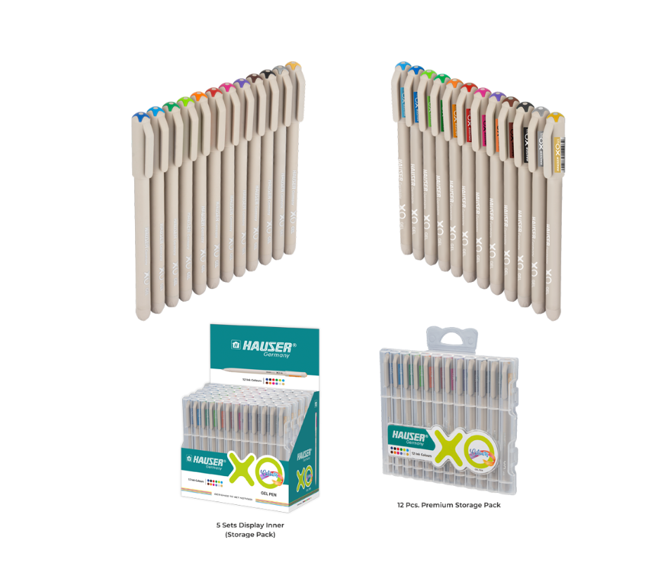 Hauser XO Gel Pen Assorted (Set of 12)