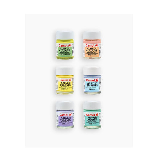 Camel ACRYLIC PASTEL Colours 10ml  (6 Shades)
