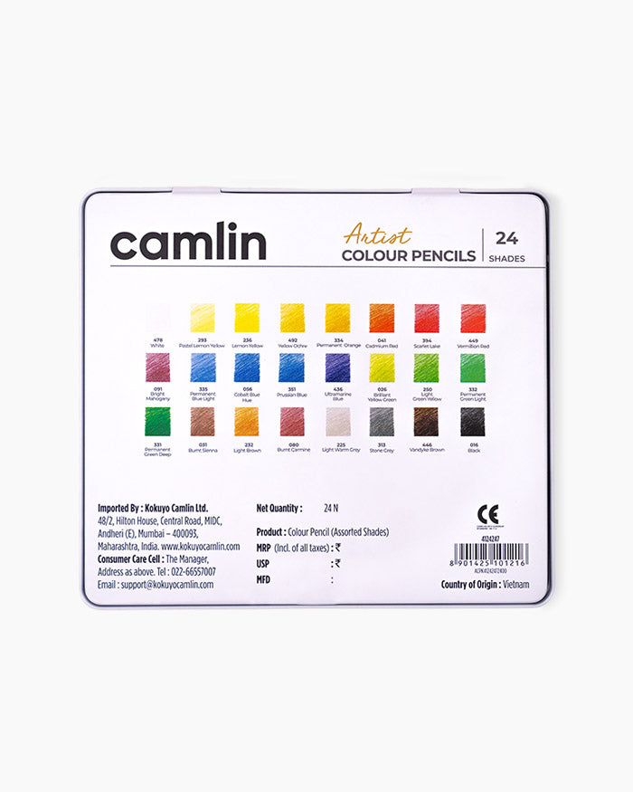 Camlin Artist Colour Pencil (24 Shades)