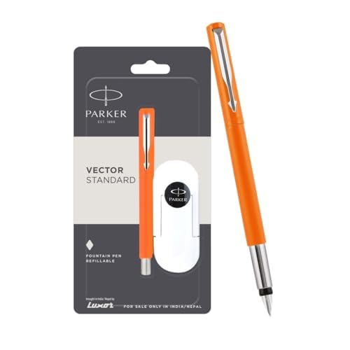 Parker VECTOR STANDARD FOUNTAIN PEN WITH CHROME TRIM