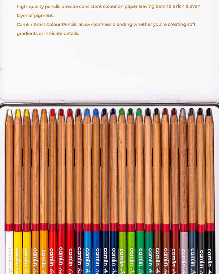 Camlin Artist Colour Pencil (24 Shades)