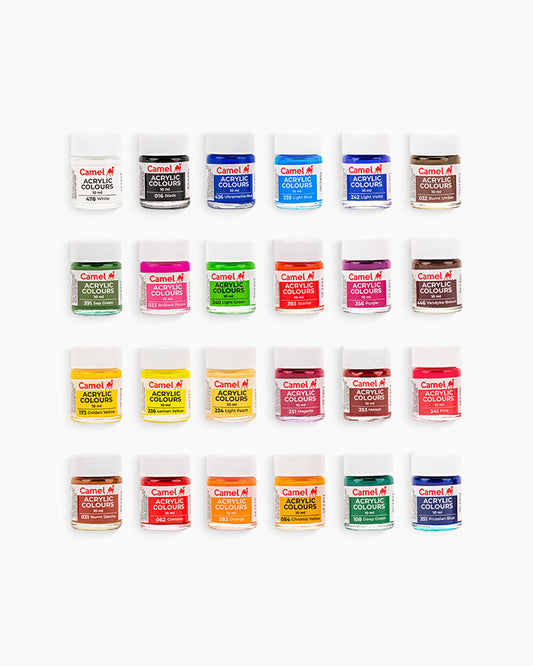 Camel Acrylic Colour 10ml (24 Shades)