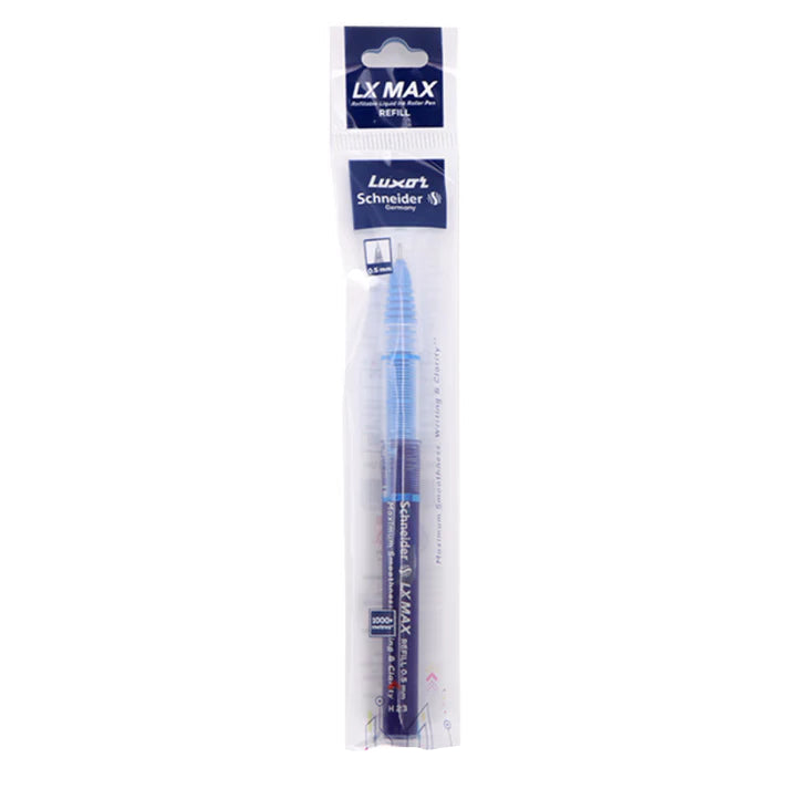 Luxor LX MAX  Roller Pen Refill- Blue (Pack of 4)