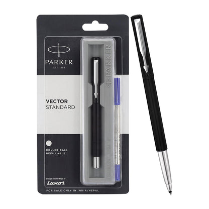 Parker VECTOR STANDARD Roller Ball Pen With Chrome Trim