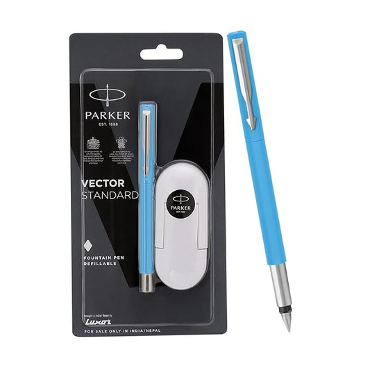 Parker VECTOR STANDARD FOUNTAIN PEN WITH CHROME TRIM