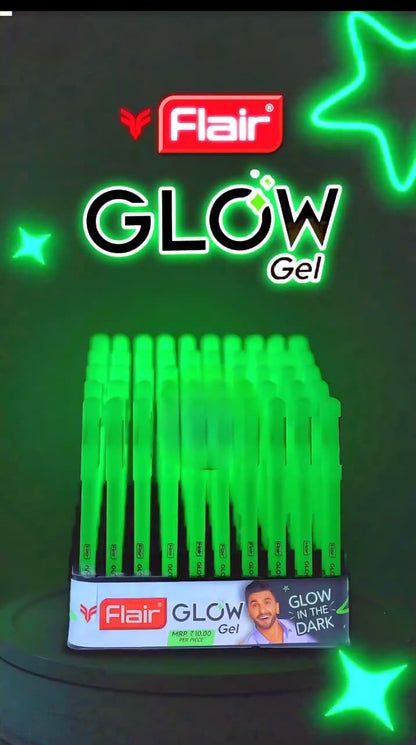 Flair GLOW Gel Pen (Pack of 10)
