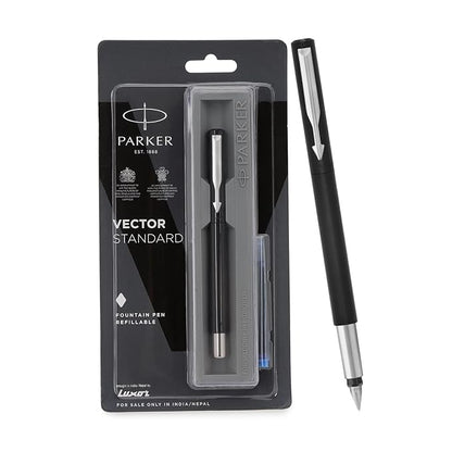 Parker VECTOR STANDARD FOUNTAIN PEN WITH CHROME TRIM