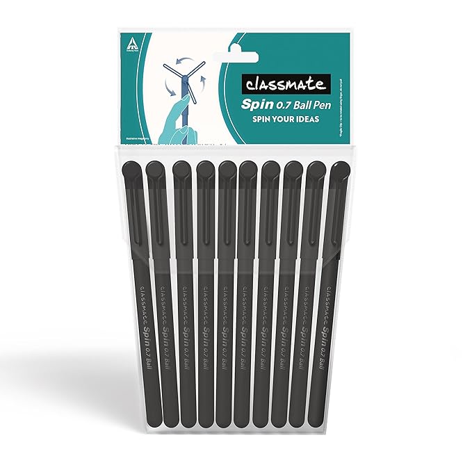Classmate SPIN Ball Pen (Pack of 10)