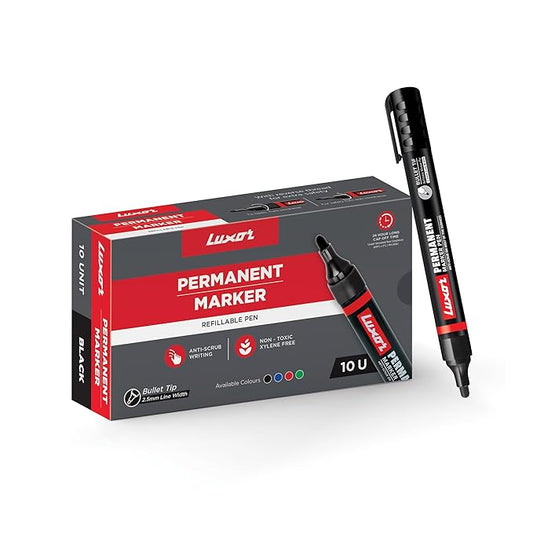 Luxor PERMANENT Marker Pen (Pack of 2)