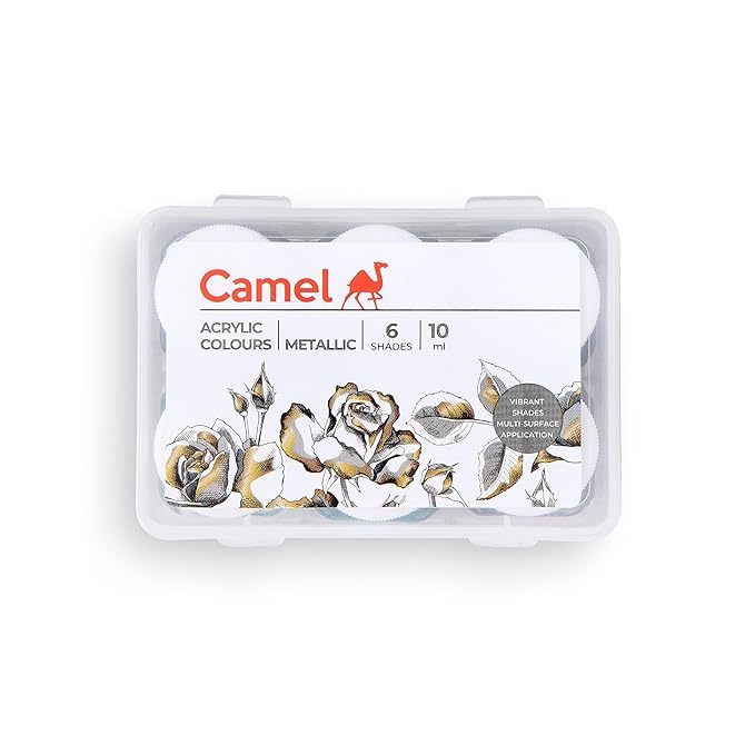 Camel Acrylic Metallic Colour 10ml (6 Shades)