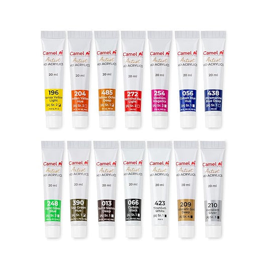 Camel Artist HD Acrylic Tube Colour 20ml (14 Shades)