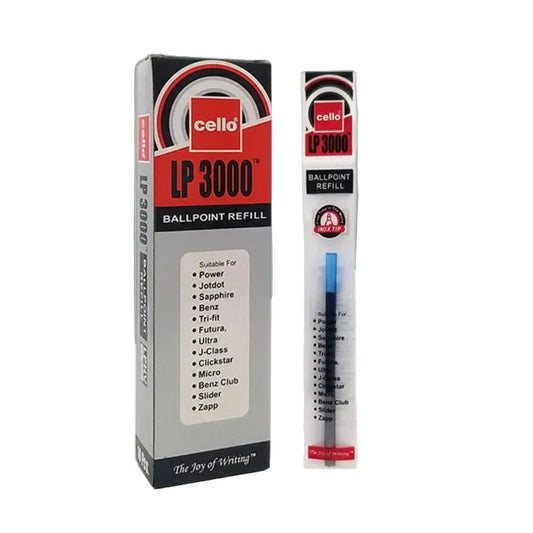 Cello LP 3000 Ball Pen Refill- Black (10 Pcs)
