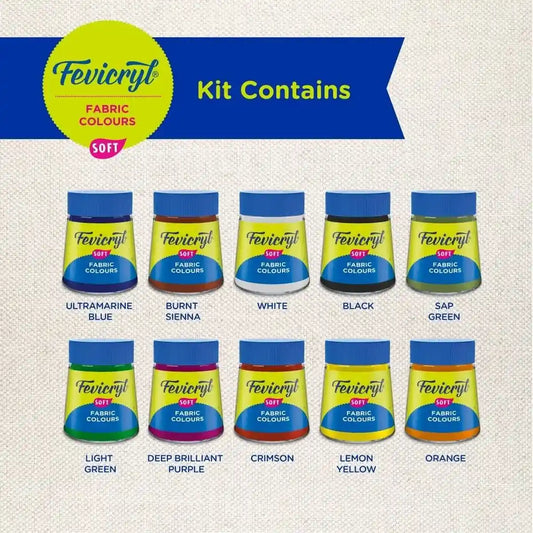 Fevicryl FABRIC COLOUR 10 Shades