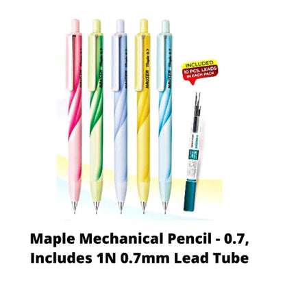 Hauser Artz Mechanical Pencil MAPLE 0.7mm With Lead Tube (Pack of 2)