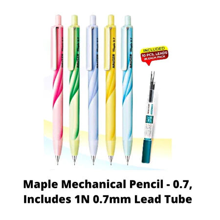 Hauser Artz Mechanical Pencil MAPLE 0.7mm With Lead Tube (Pack of 2)
