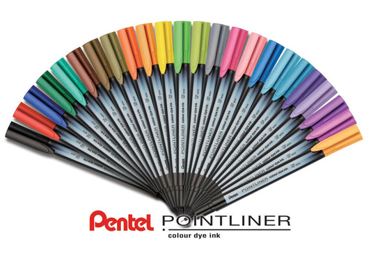 Pentel ARTZ POINTLINER S40 COLOUR DYE INK 12 Shades
