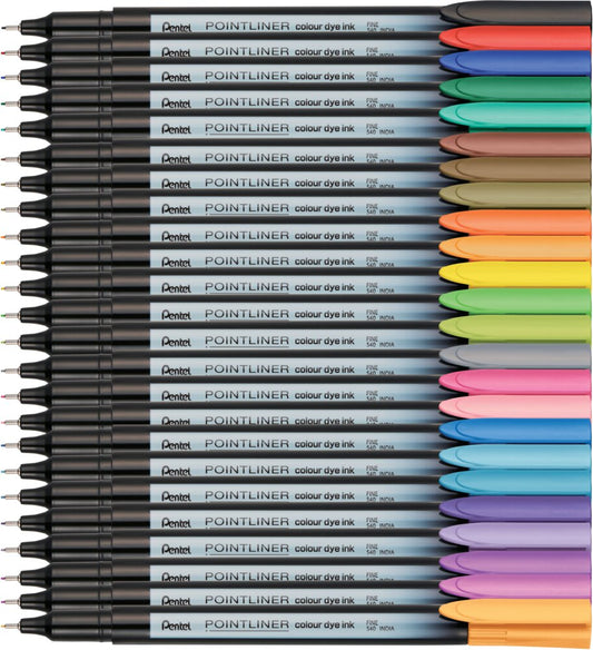 Pentel ARTZ POINTLINER S40 COLOUR DYE INK 12 Shades