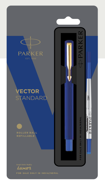 Parker VECTOR STANDARD Roller Ball Pen with Gold Trim