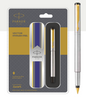 PARKER VECTOR STAINLESS FOUNTAIN PEN WITH GOLD TRIM