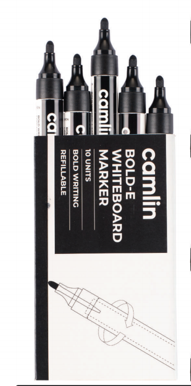 Camlin BOLD-e WHITE Board Marker (10 Pcs)