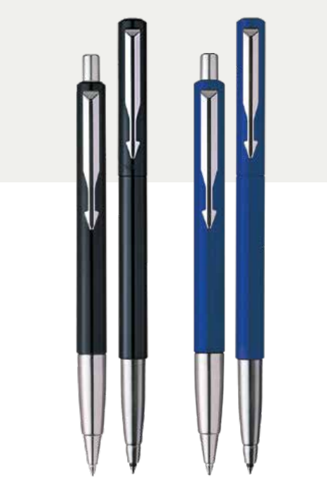 PARKER VECTOR STANDARD BALL PEN + ROLLER BALL PEN WITH CHROME TIP