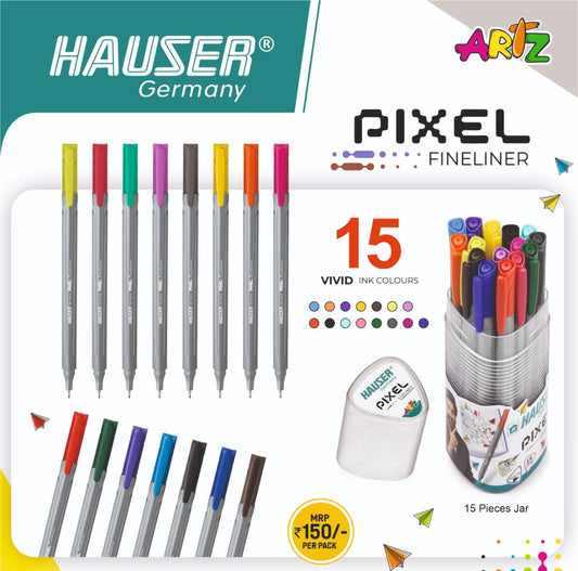 Hauser Artz PIXEL Fineliner (15 Pcs Jar)