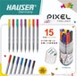 Hauser Artz PIXEL Fineliner (15 Pcs Jar)