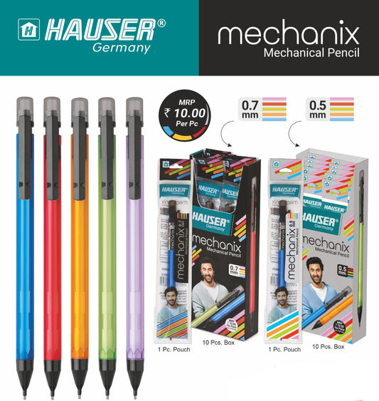 Hauser Artz Mechanical Pencil MECHANIX - 0.5mm (Pack of 10)