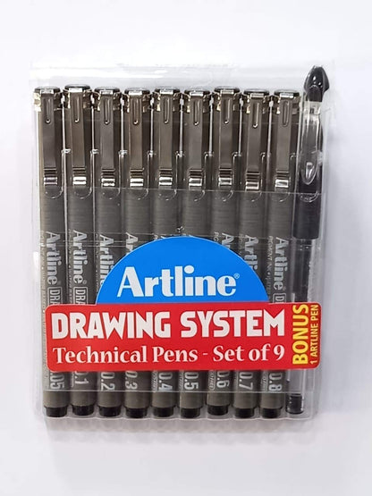 Artline Drawing System Pen (Set of 9)