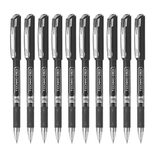 Flair TECHNO Gel Pen (Pack of 10)