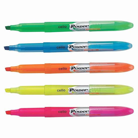 Cello POWER HIGHLIGHTER ASSORTED (Pack of 10)