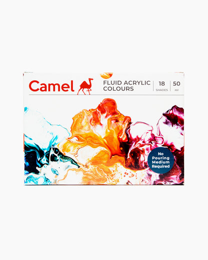 Camel Fluid Acrylic Colour 50ml (18 Shades)