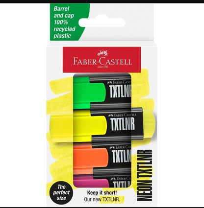 Faber Castell Neon Txtlnr (Set of 4)