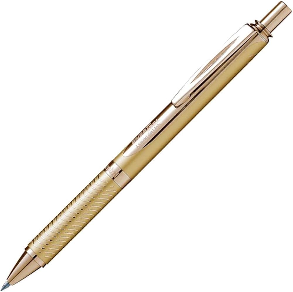 Pentel ENERGEL METAL Gel Roller Pen BL407 -GOLD