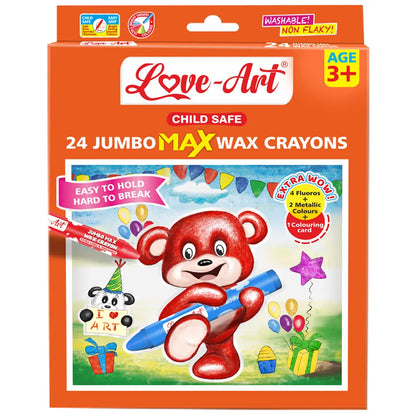 Artline Love-Art Jumbo Max Wax Crayons (24 Shades)